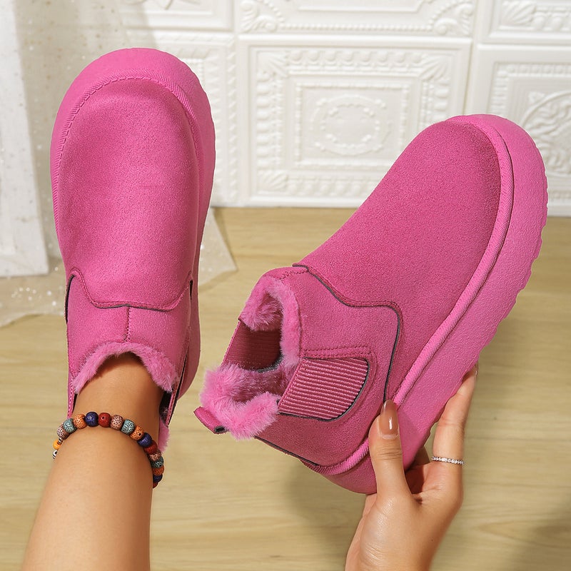 Ladies Thick-Soled Snow Boots Cotton Shoes Inner Fleece-Lined Round Head Set Foot Cotton Boots - Image 2